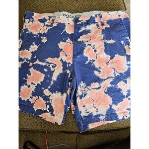 Gently Used Dockers Supreme Flex Ultimate Shorts TyeDye Blue Coral Size 38